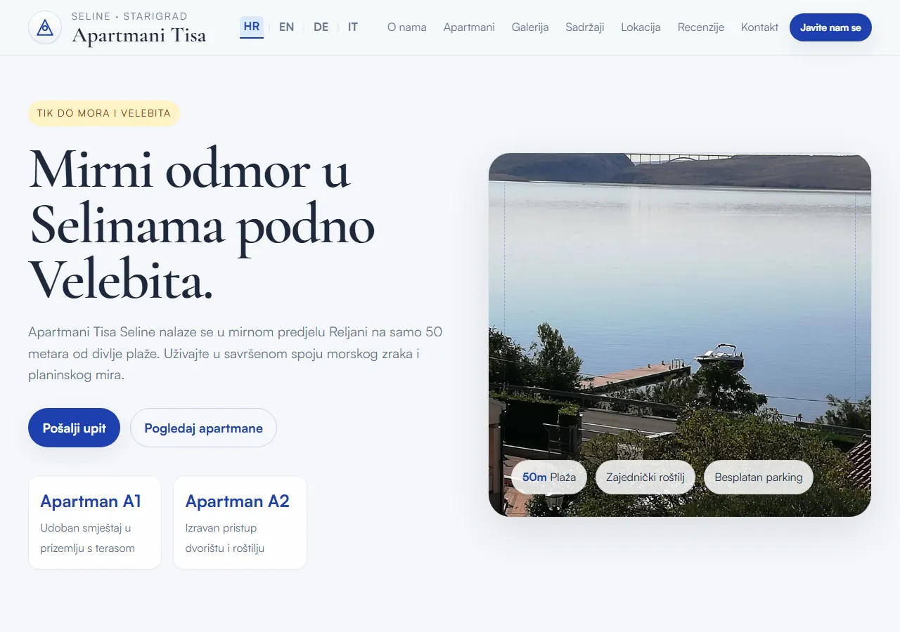 Tisa Seline — početna stranica